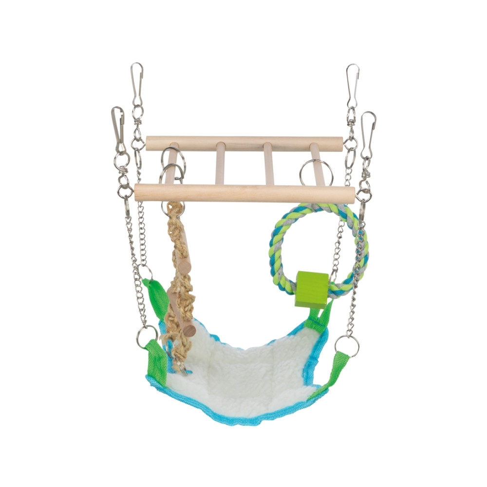 Produktbild för TRIXIE 6298, Bridge/Hammock, Hamster, Brun, Grön, Vit, Fuskp...