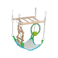 Produktbild för TRIXIE 6298, Bridge/Hammock, Hamster, Brun, Grön, Vit, Fuskp...