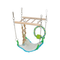 Produktbild för TRIXIE 6298, Bridge/Hammock, Hamster, Brun, Grön, Vit, Fuskp...