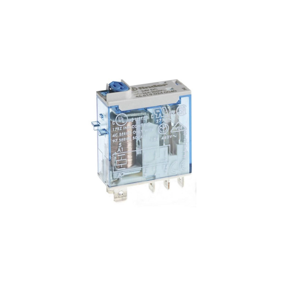 Produktbild för Finder 46.61.9.024.4040 instickrelä 24 V/DC 16 A, 1 växlande...