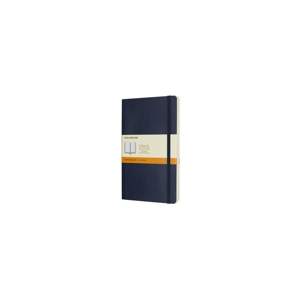 Produktbild för Moleskine Classic Notebook Large, linjeret, soft cover Sapph...
