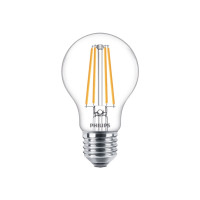 Produktbild för Philips - LED-glödlampa - form: A60 - klar finish - E27 - 8.5 W - varmt vitt ljus - 2700 K