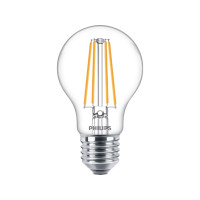 Produktbild för Philips - LED-glödlampa - form: A60 - klar finish - E27 - 8.5 W - varmt vitt ljus - 2700 K