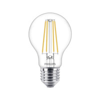 Produktbild för Philips - LED-glödlampa - form: A60 - klar finish - E27 - 8.5 W - varmt vitt ljus - 2700 K