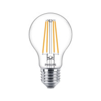Produktbild för Philips - LED-glödlampa - form: A60 - klar finish - E27 - 8.5 W - varmt vitt ljus - 2700 K