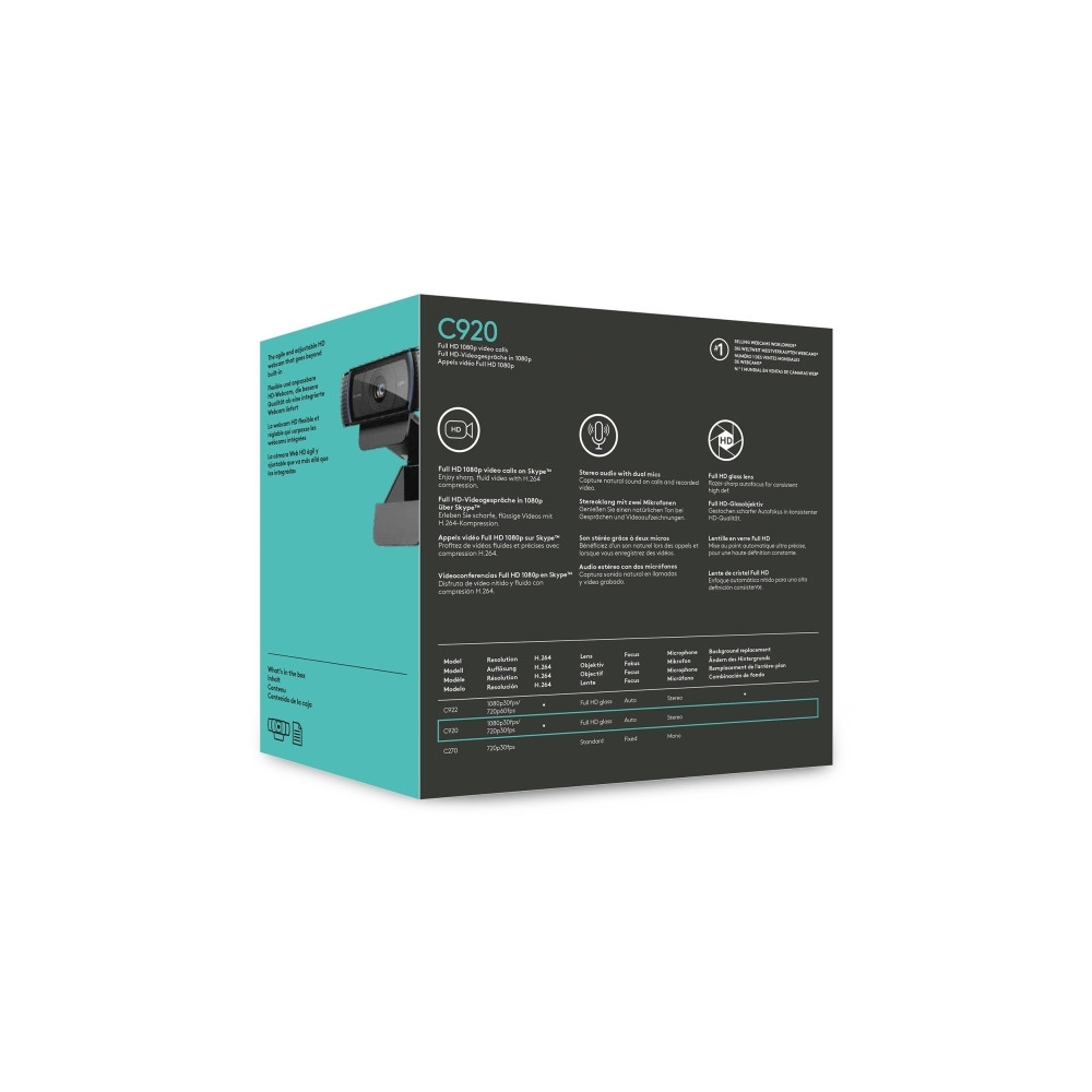 Produktbild för Logitech HD Pro Webcam C920 - webbkamera
