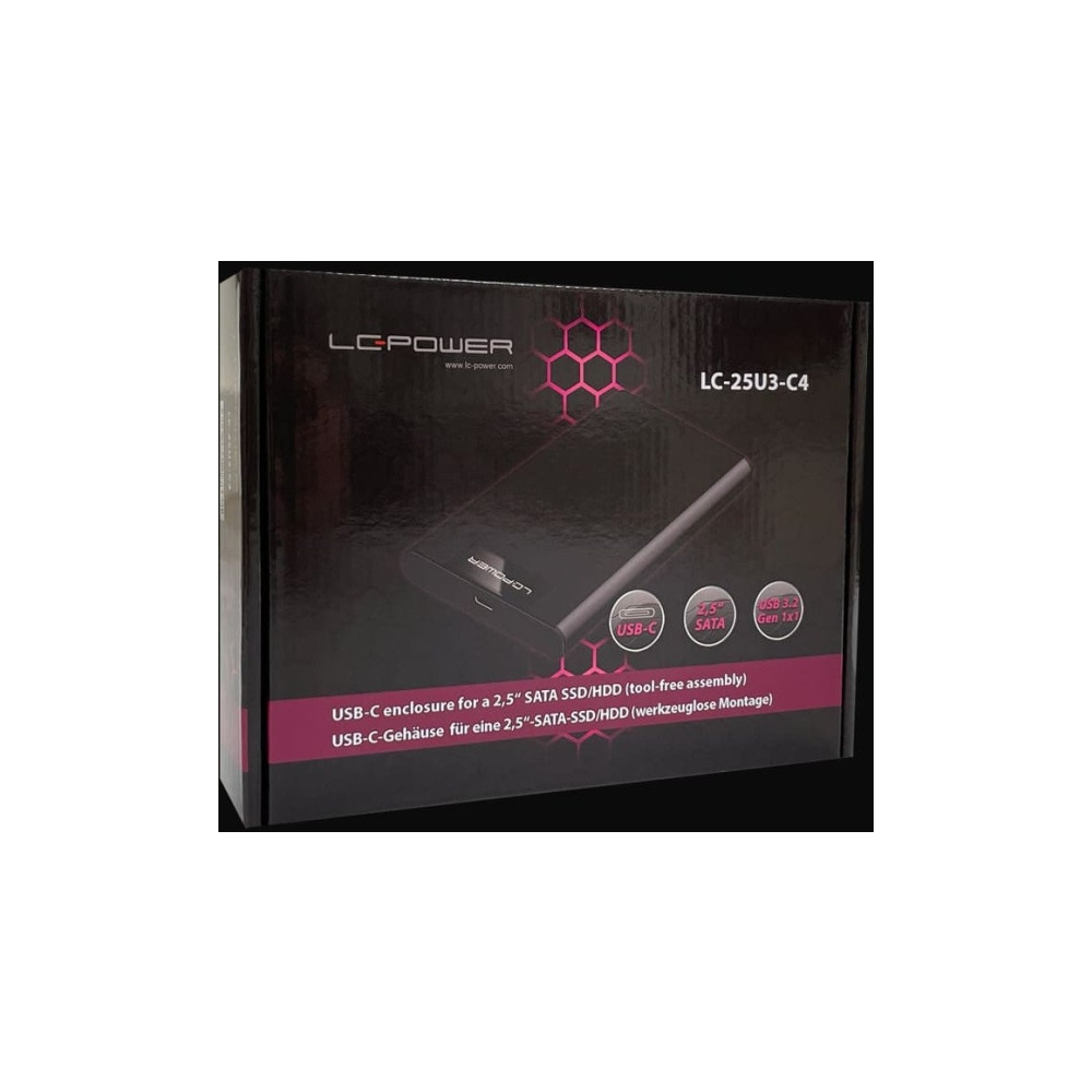 Produktbild för LC-Power LC-25U3-C4, HDD- / SSD kabinett, 2.5", SATA, Serial...