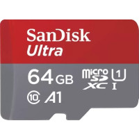 Produktbild för SanDisk Ultra - flash-minneskort - 64 GB - mikroSDXC UHS-I