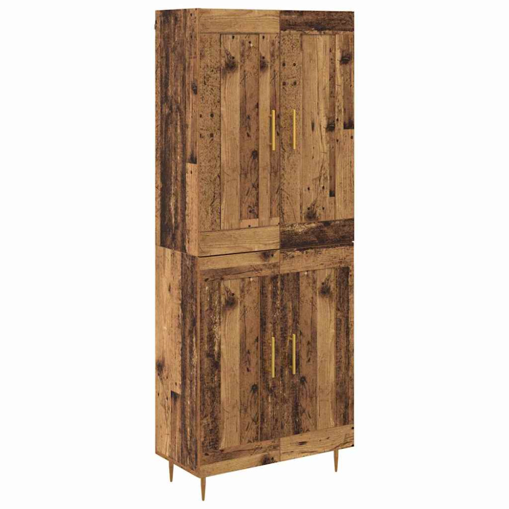 Produktbild för Skåp Gammalt trä 69,5 x 34 x 180 cm Konstruerat trä
