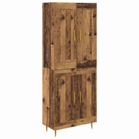 Produktbild för Skåp Gammalt trä 69,5 x 34 x 180 cm Konstruerat trä