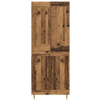 Produktbild för Skåp Gammalt trä 69,5 x 34 x 180 cm Konstruerat trä