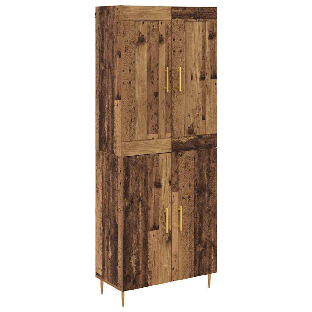 Produktbild för Skåp Gammalt trä 69,5 x 34 x 180 cm Konstruerat trä