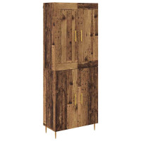 Produktbild för Skåp Gammalt trä 69,5 x 34 x 180 cm Konstruerat trä