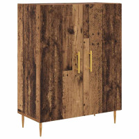Produktbild för Skåp Gammalt trä 69,5 x 34 x 180 cm Konstruerat trä