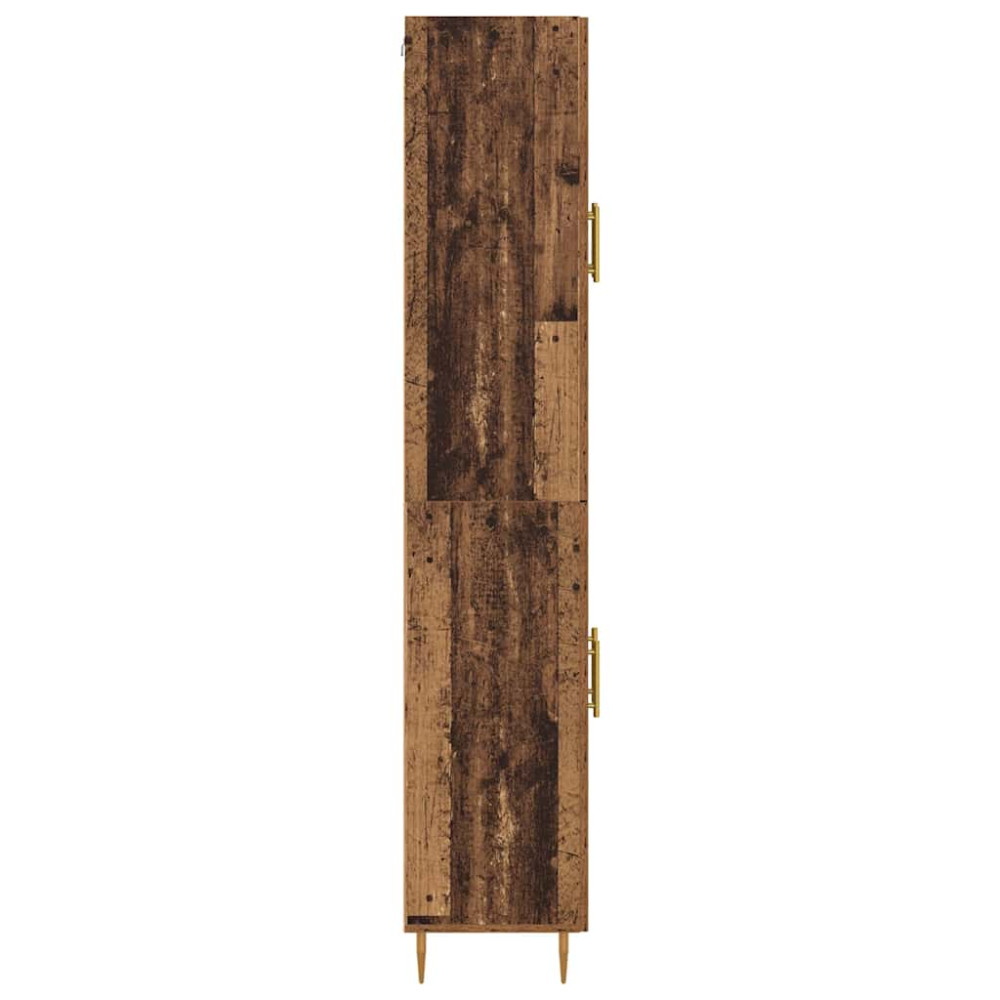 Produktbild för Skåp Gammalt trä 69,5 x 34 x 180 cm Konstruerat trä