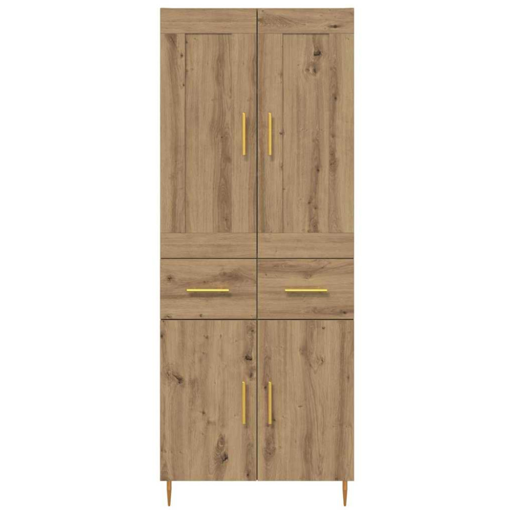 Produktbild för Skåp med låda Artisan Ek 69,5 x 34 x 180 cm Konstruerat trä