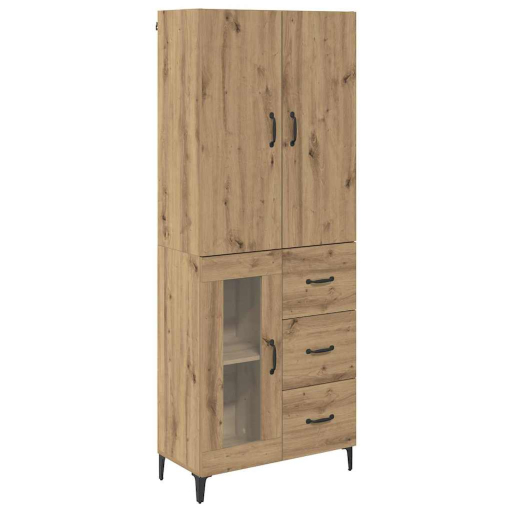 Produktbild för Skåp Väggmonterad Artisan Ek 69,5 x 34 x 180 cm Konstruerat trä