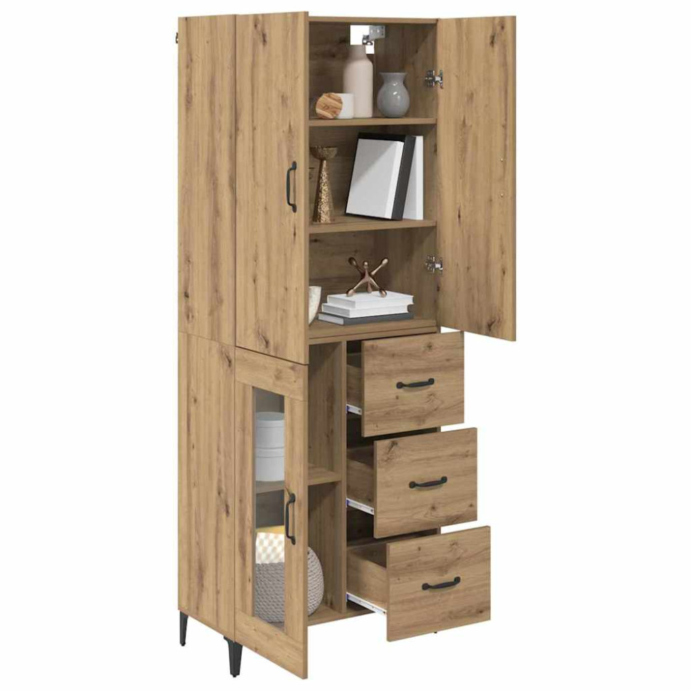 Produktbild för Skåp Väggmonterad Artisan Ek 69,5 x 34 x 180 cm Konstruerat trä