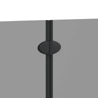 Produktbild för Duschavskärmning Svart 130 x 138 cm ESG-glas och aluminium