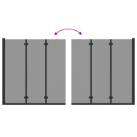 Produktbild för Duschavskärmning Svart 130 x 138 cm ESG-glas och aluminium