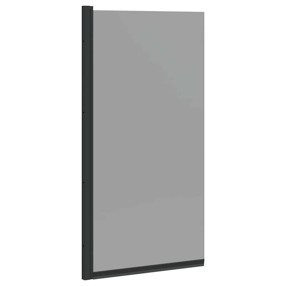 Produktbild för Duschskärm för Bad Svart 68 x 130 cm Härdat glas
