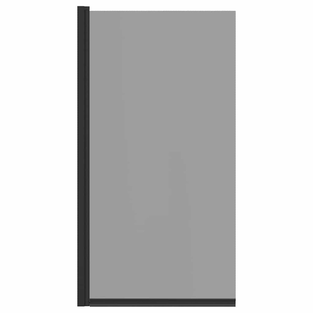 Produktbild för Duschskärm för Bad Svart 68 x 130 cm Härdat glas
