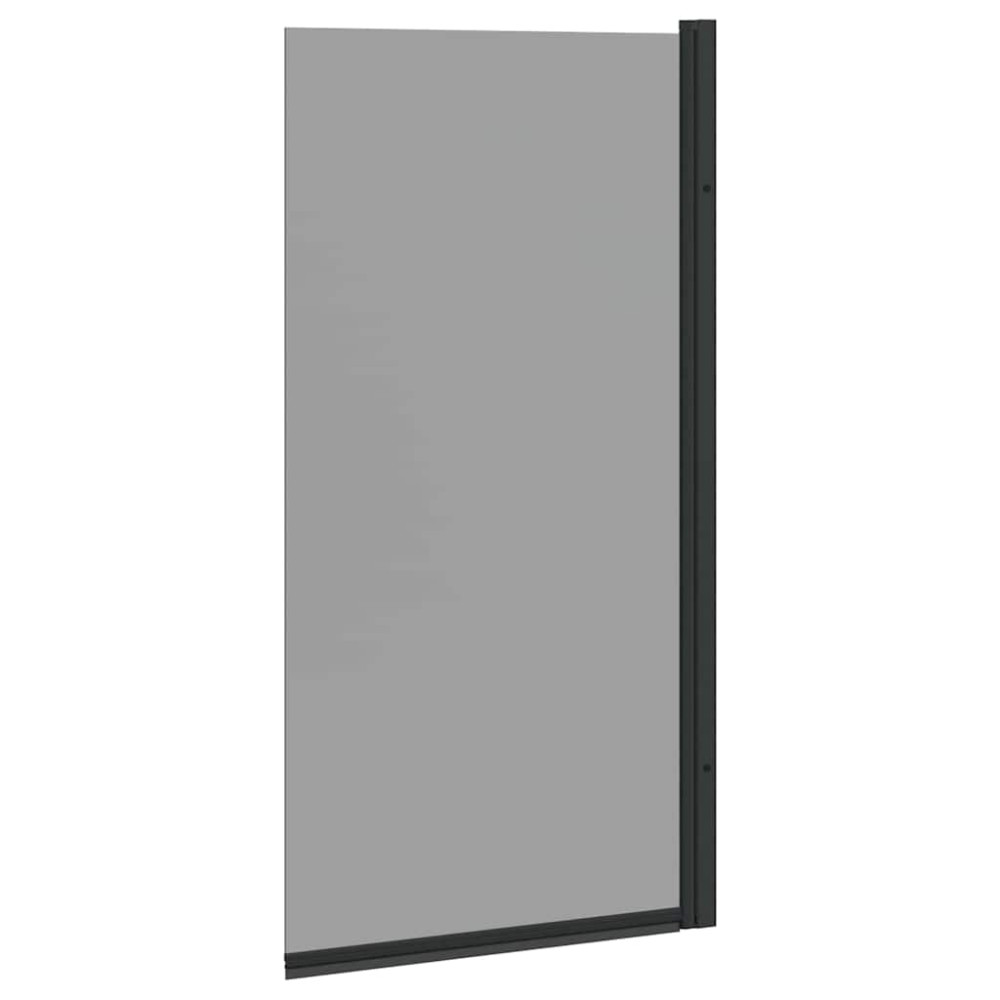 Produktbild för Duschskärm för Bad Svart 68 x 130 cm Härdat glas