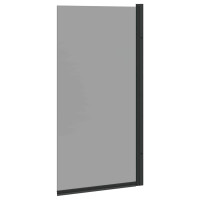 Produktbild för Duschskärm för Bad Svart 68 x 130 cm Härdat glas