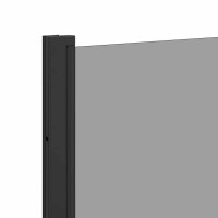 Produktbild för Duschskärm för Bad Svart 68 x 130 cm Härdat glas