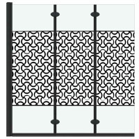 Produktbild för Duschavskärmning Svart och Transparent 130 x 130 cm härdat glas