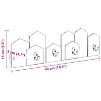 Produktbild för Hanger Brun 48 x 8 x 15 cm Massivt mahognyträ