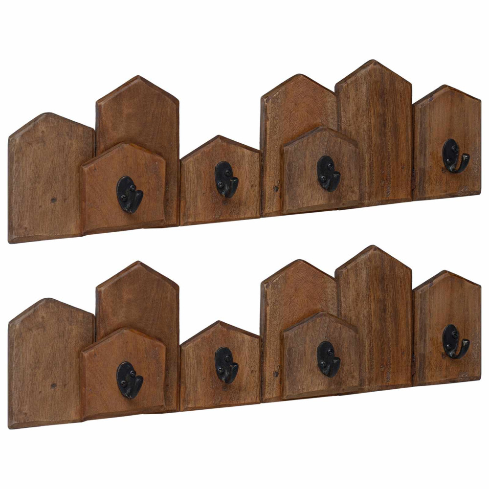 Produktbild för Hanger Brun 48 x 8 x 15 cm Massivt mahognyträ