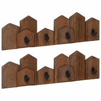 Produktbild för Hanger Brun 48 x 8 x 15 cm Massivt mahognyträ