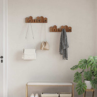 Produktbild för Hanger Brun 48 x 8 x 15 cm Massivt mahognyträ