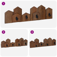 Produktbild för Hanger Brun 48 x 8 x 15 cm Massivt mahognyträ