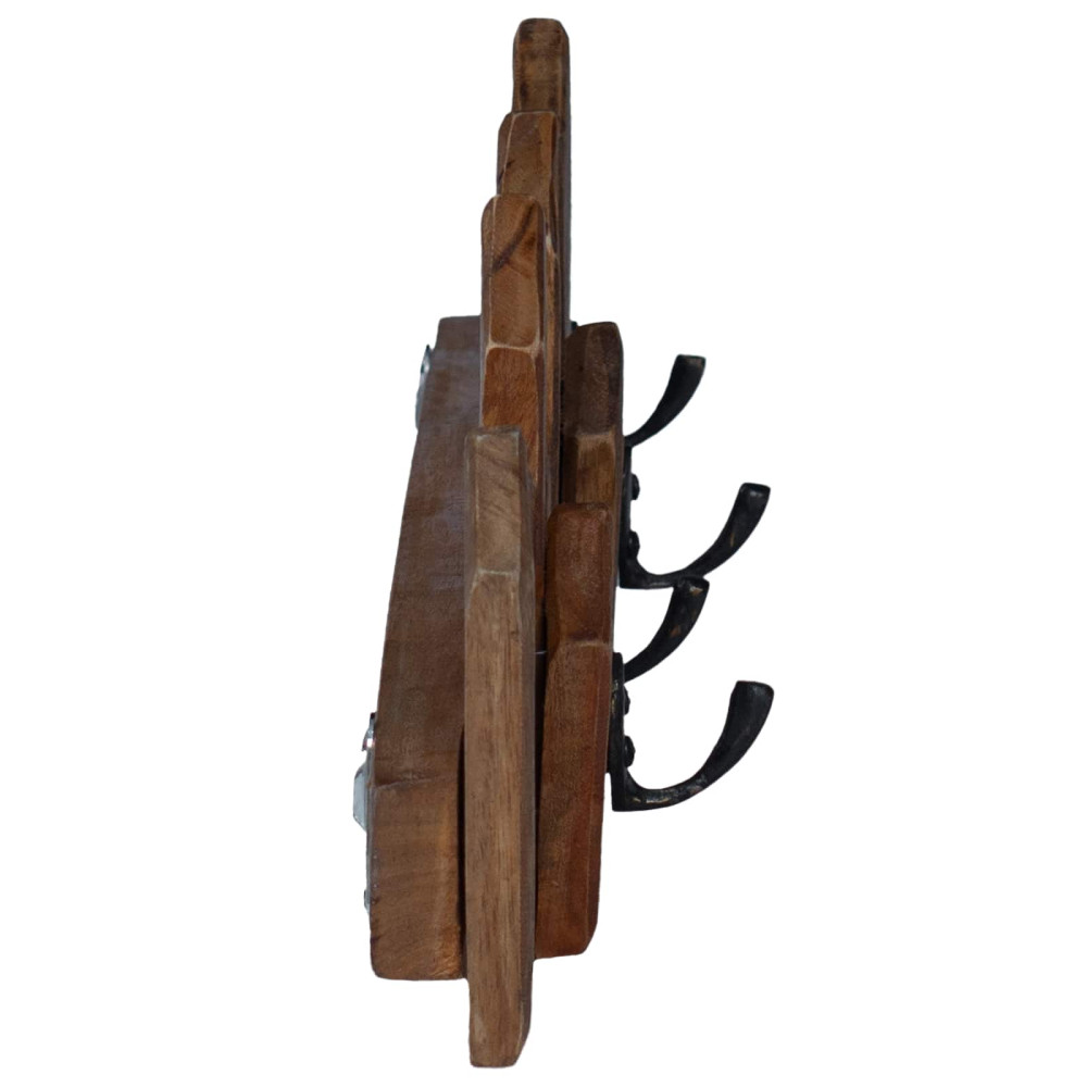 Produktbild för Hanger Brun 48 x 8 x 15 cm Massivt mahognyträ