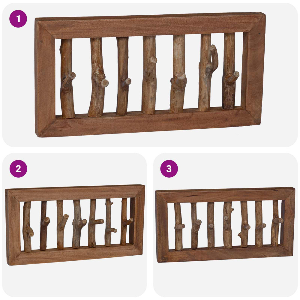 Produktbild för Kappa Krok Naturfärg 50 x 10 x 25 cm Massivt mahognyträ