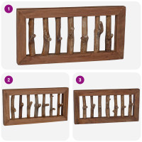 Produktbild för Kappa Krok Naturfärg 50 x 10 x 25 cm Massivt mahognyträ