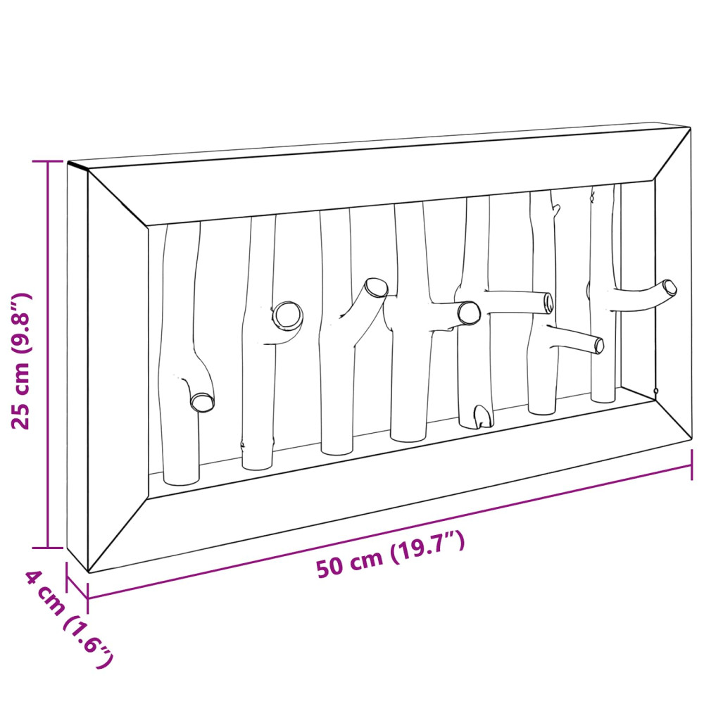 Produktbild för Kappa Krok Naturfärg 50 x 10 x 25 cm Massivt mahognyträ