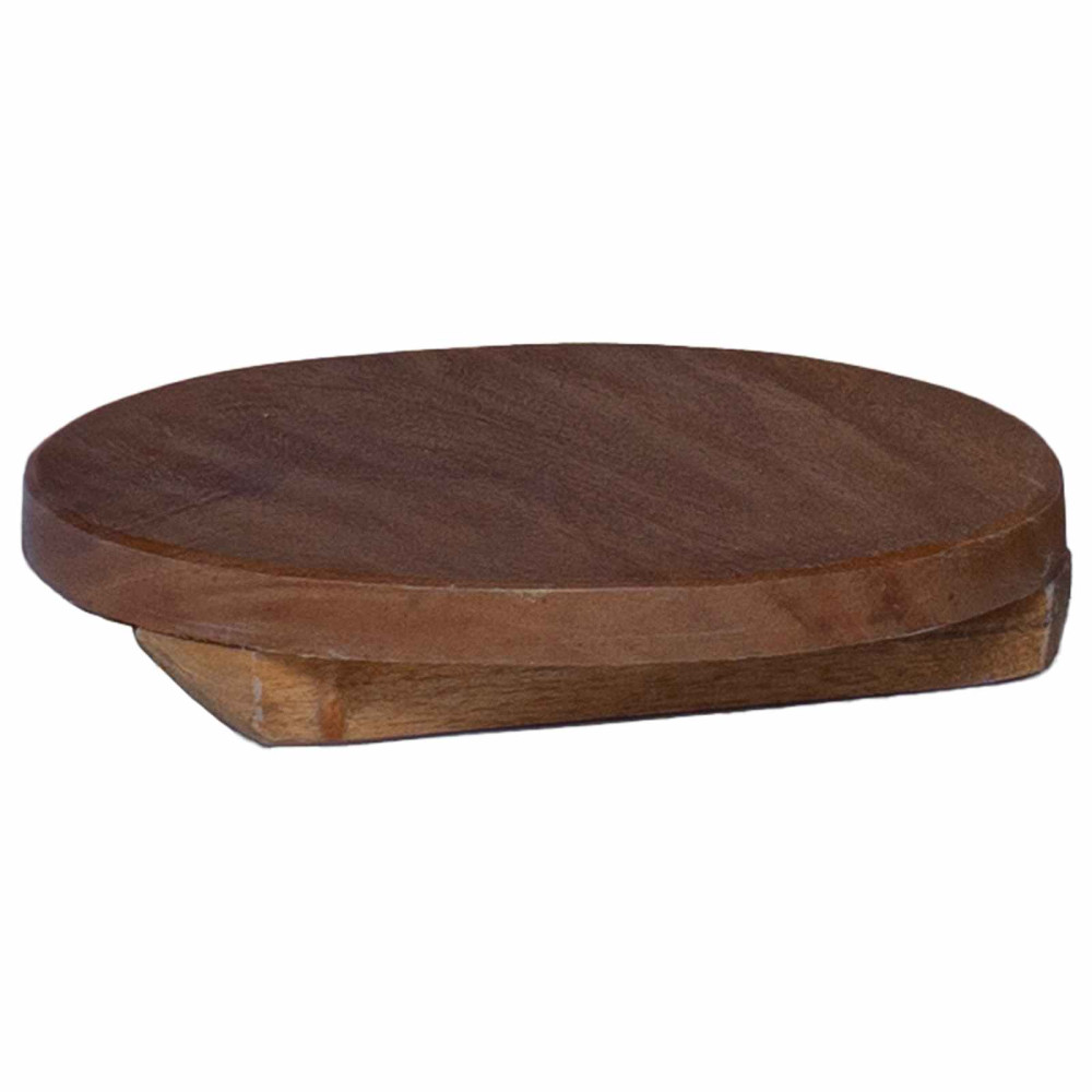 Produktbild för Blomkruka 3 st Naturlig 29 x 29 x 3,5 cm Mahognyträ