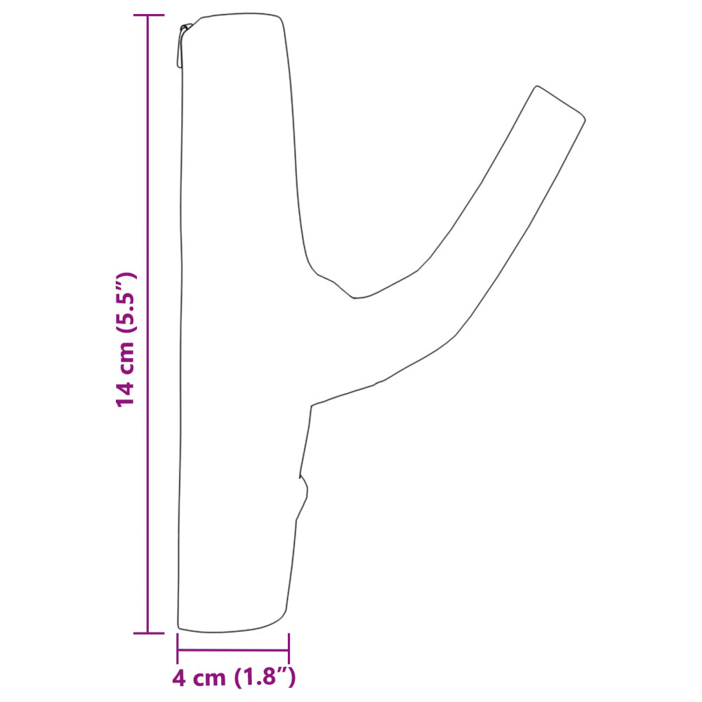 Produktbild för Krok Brun 4 x 4 x 14 cm Solid återvunnen trä