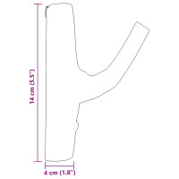 Produktbild för Krok Brun 4 x 4 x 14 cm Solid återvunnen trä