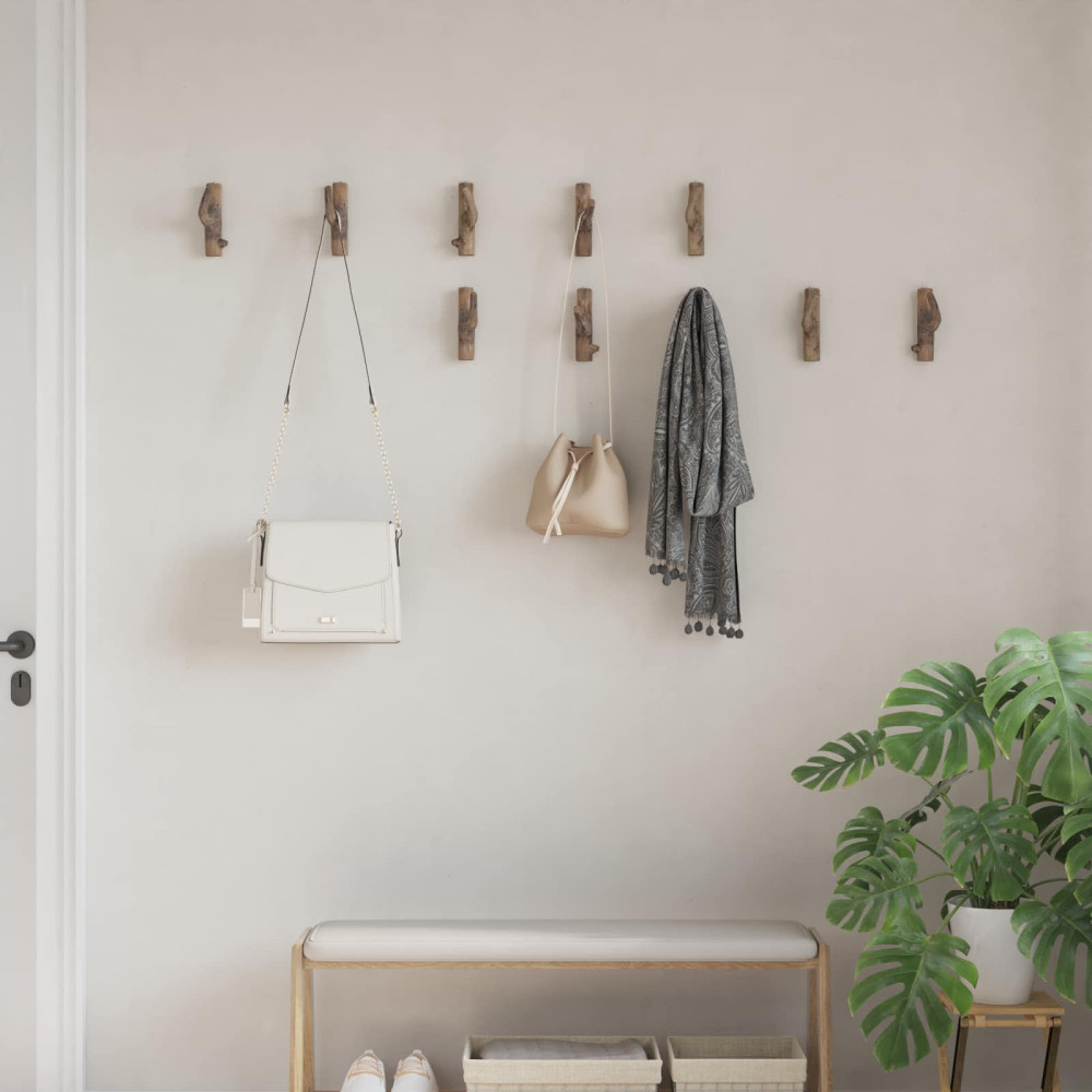 Produktbild för Krok Brun 4 x 4 x 14 cm Solid återvunnen trä