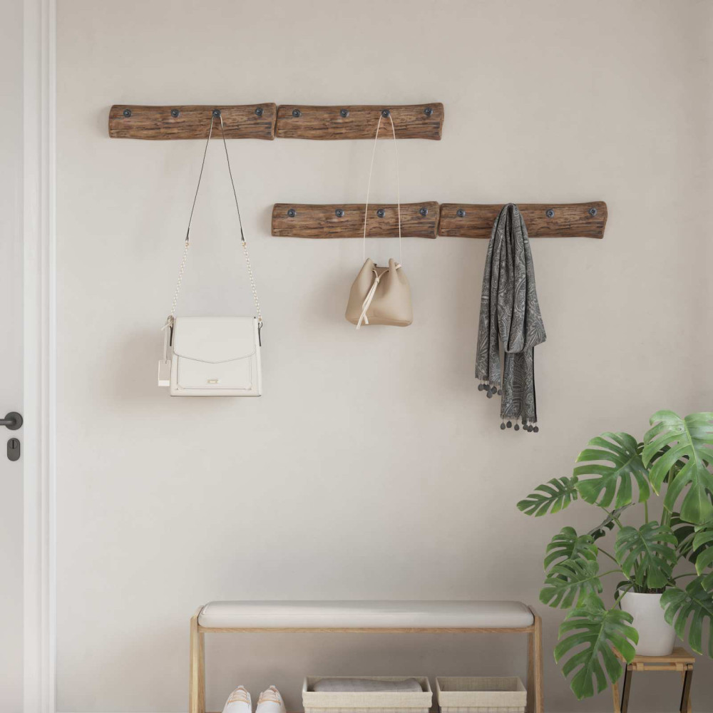 Produktbild för Hängare Brun 50 x 8 x 12 cm Solid återvunnen trä