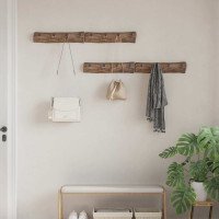 Produktbild för Hängare Brun 50 x 8 x 12 cm Solid återvunnen trä