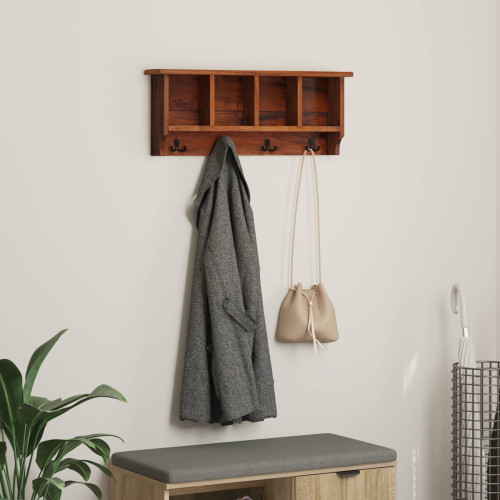vidaXL Hanger Brun 70 x 11 x 27 cm Massivt mahognyträ