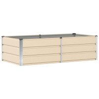 Produktbild för Planteringskärl Elfenben 160 x 80 x 45 cm Stål