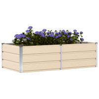 Produktbild för Planteringskärl Elfenben 160 x 80 x 45 cm Stål