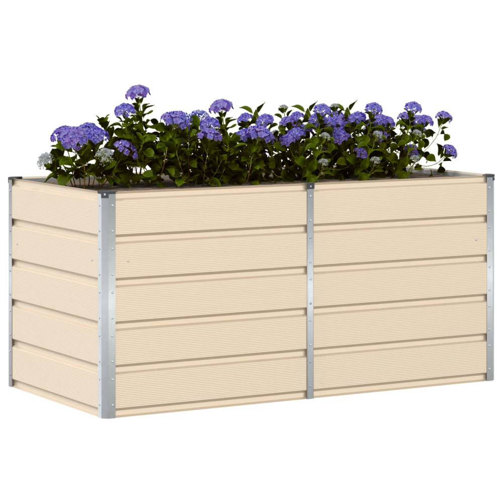 Produktbild för Planteringskärl Elfenben 160 x 80 x 75 cm Stål
