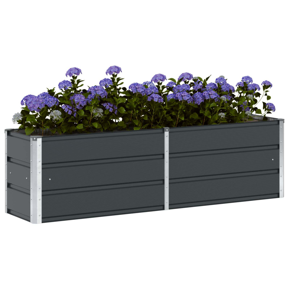 Produktbild för Planteringskärl Antracit 160 x 40 x 45 cm Stål